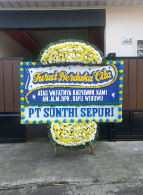 Papan Bunga Duka di Pekapuran Laut